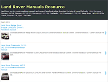 Tablet Screenshot of landrover-manuals.com
